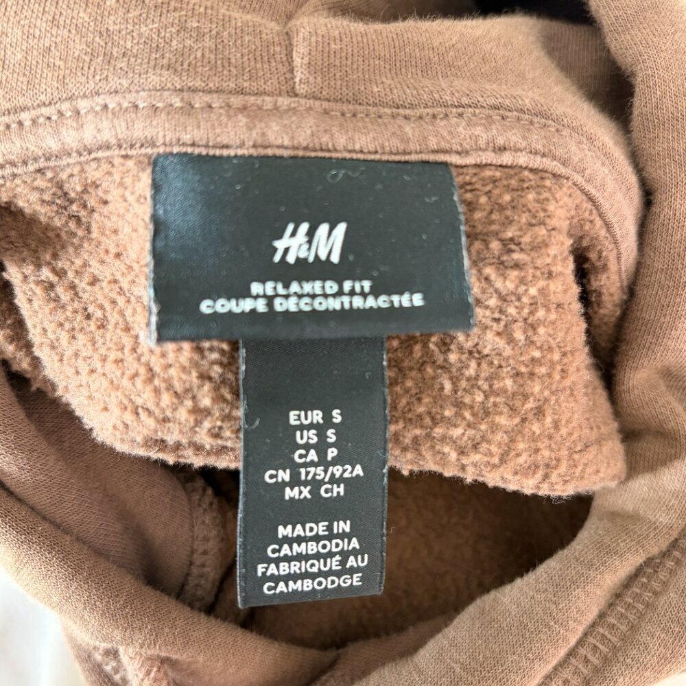 H&M Brown Essential Hoodie Size S - Picture 3 of 3